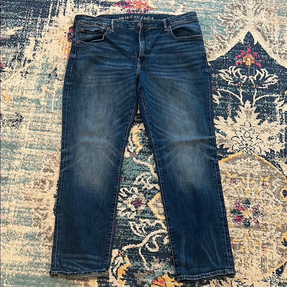 American Eagle Outfitters AirFlex Slim Straight Blue Jeans 38X32